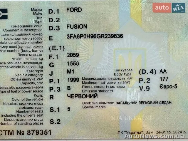 2015 Ford Fusion, VIN 3FA6P0H96GR239836, держномер ВІ9601ІС — фото 22 (autoria)