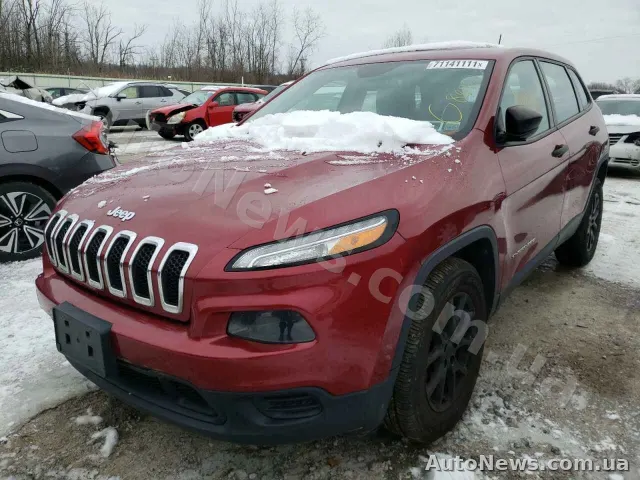 2014 Jeep Cherokee, VIN 1C4PJMAB5FW541098, держномер АІ2388ОХ — фото 2 (copart)