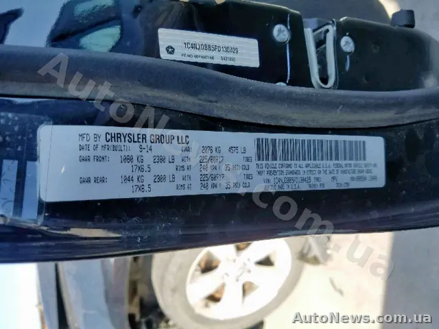 2014 Jeep Compass, VIN 1C4NJDBB5FD130429, госномер АВ0511ІЕ — фото 10 (copart)