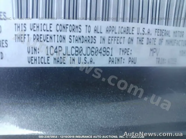 2017 Jeep Cherokee, VIN 1C4PJLCB0JD604961, nr rej. КА7465ІІ — zdjęcie 9 (iaai)