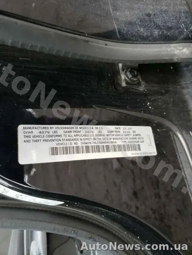 2010 Volkswagen Jetta, VIN 3VW2K7AJ3BM042856, nr rej. ВІ6022НТ — zdjęcie 10 (copart)