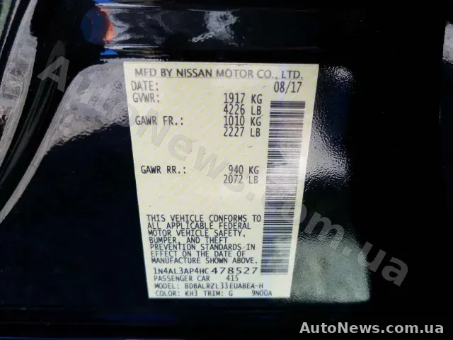 2017 Nissan Altima, VIN 1N4AL3AP4HC478527, nr rej. ВН9868ТН — zdjęcie 20 (copart)