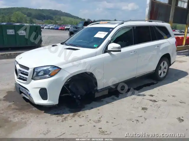 2017 Mercedes-Benz GLS 450, VIN 4JGDF6EEXHA927399 — photo 2 (iaai)