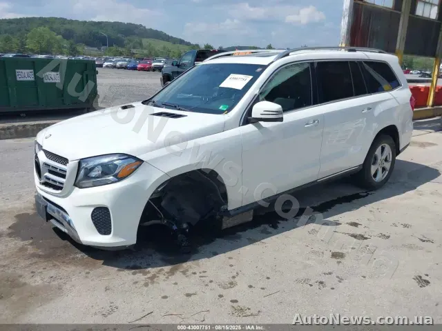 2017 Mercedes-Benz GLS 450, VIN 4JGDF6EEXHA927399 — фото 2 (iaai)