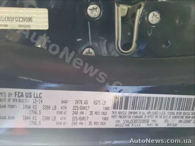2015 Jeep Compass — фото 10 (copart)