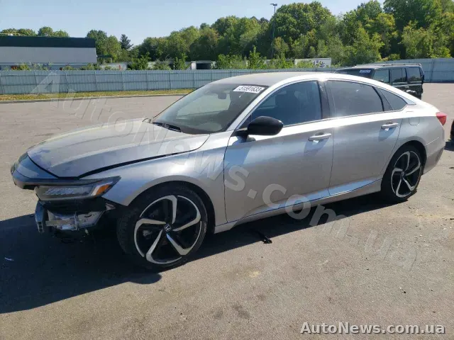 2021 Honda Accord, VIN 1HGCV1F3XMA052534, nr rej. КІ0102АР — zdjęcie 1 (copart)
