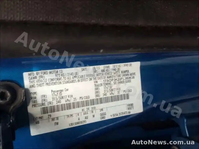 2015 Ford Focus, VIN 1FADP3K22FL360638, nr rej. АЕ3923РН — zdjęcie 10 (copart)