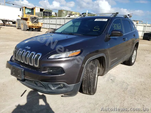 2015 Jeep Cherokee, VIN 1C4PJLCB6FW790694, plate ВА1475НА — photo 2 (copart)