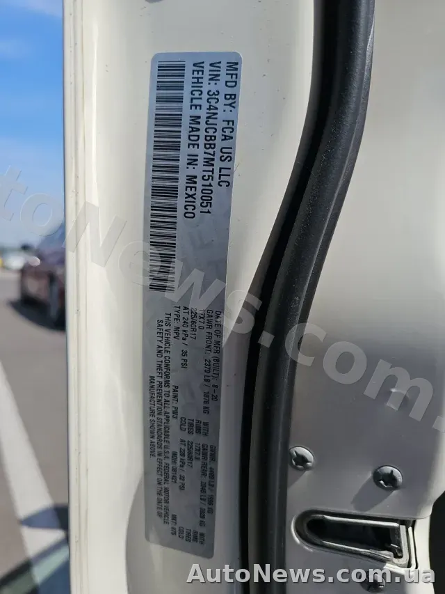 2020 Jeep Compass, VIN 3C4NJCBB7MT510051, nr rej. ВА9506НІ — zdjęcie 15 (manheim)