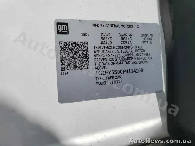 2022 Chevrolet Bolt, VIN 1G1FY6S00P4114109 — фото 14 (copart)