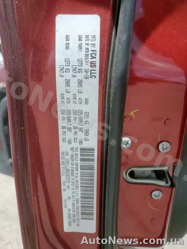 2018 Jeep Grand Cher, VIN 1C4PJLLB5KD327273, nr rej. АІ4234ТН — zdjęcie 13 (copart)