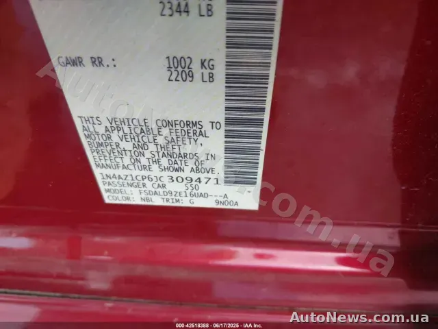 2018 Nissan Leaf, VIN 1N4AZ1CP6JC309471 — photo 9 (iaai)