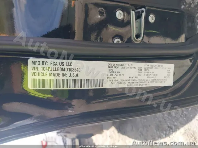 2021 Jeep Cherokee — фото 9 (iaai)