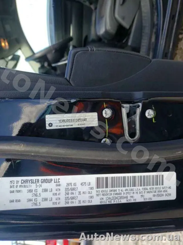 2014 Jeep Compass, VIN 1C4NJDEB4ED855448, госномер АІ3117РВ — фото 10 (copart)