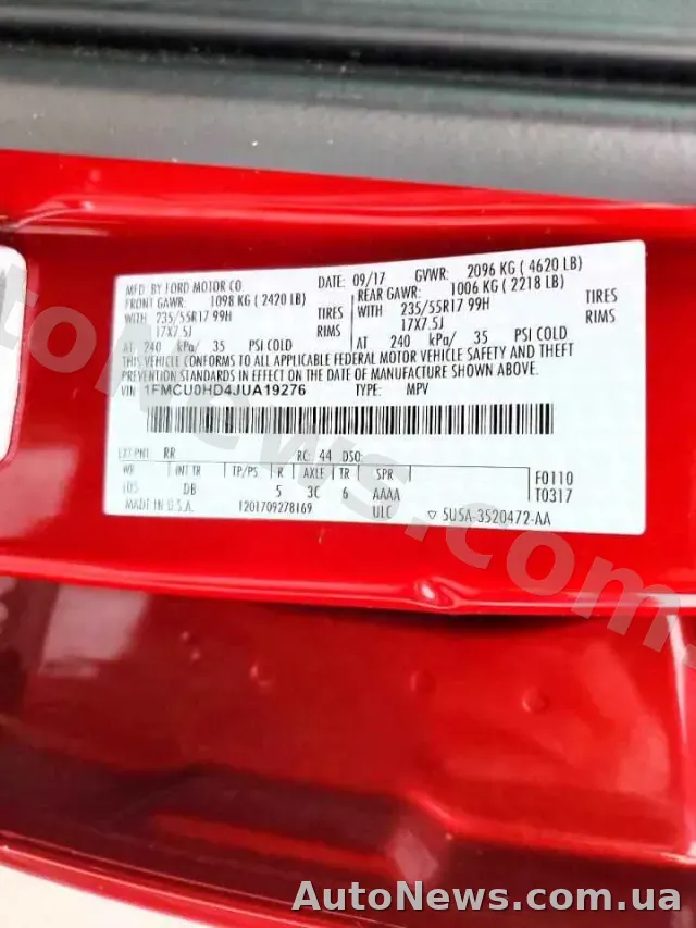 2018 Ford Escape, VIN 1FMCU0HD4JUA19276 — photo 14 (copart)