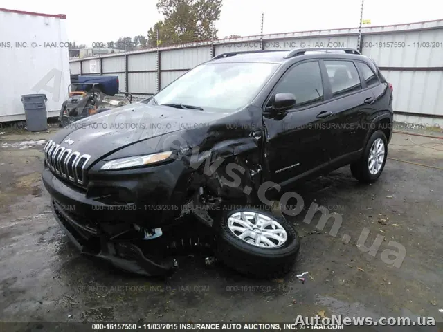 2015 Jeep Cherokee, VIN 1C4PJLAB6FW722124, nr rej. КА9026МВ — zdjęcie 2 (iaai)