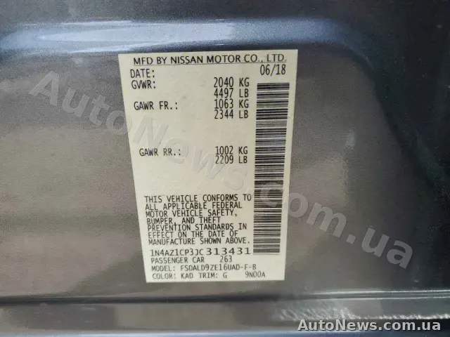 2018 Nissan Leaf, VIN 1N4AZ1CP3JC313431 — zdjęcie 12 (copart)