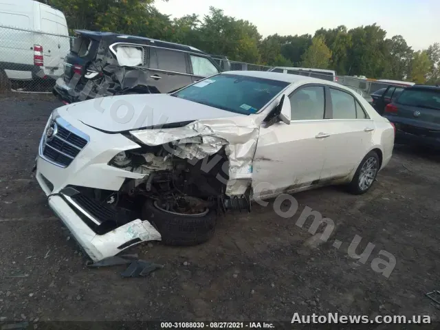 2013 Cadillac CTS Sedan, VIN 1G6AW5SX2E0120452, plate КА2869ММ — photo 2 (iaai)